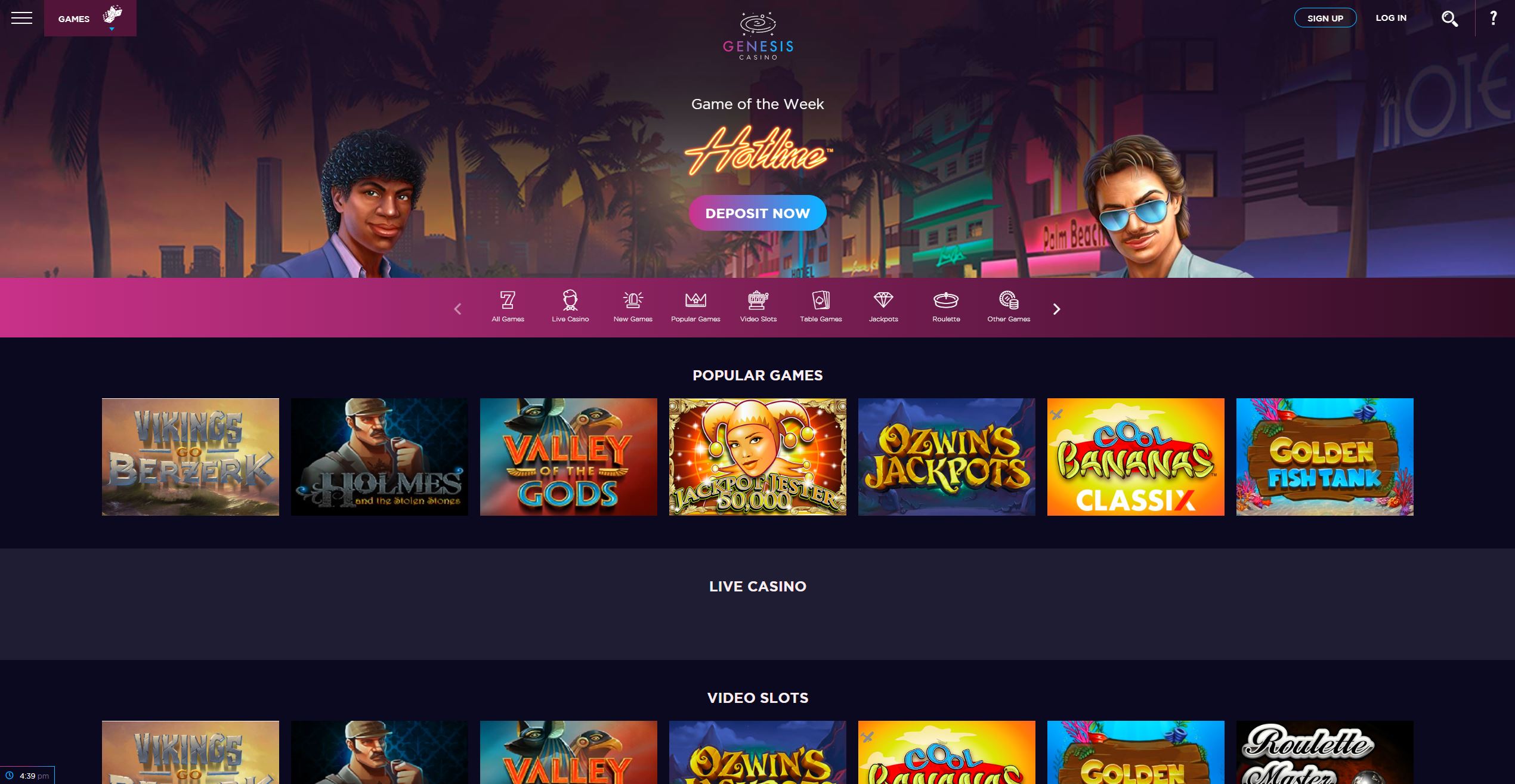 Genesis Casino Screenshot2