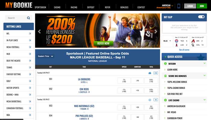 MyBookie.ag Sportsbook Screenshot